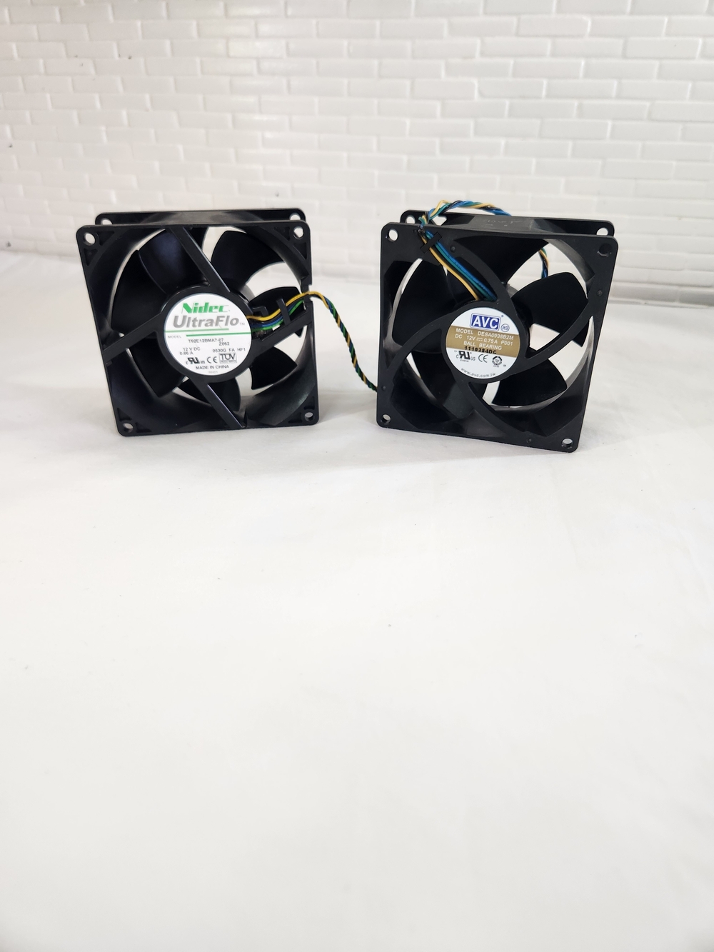 Nidec & AVC 80mm Black Cooling Fans - 2 Pack